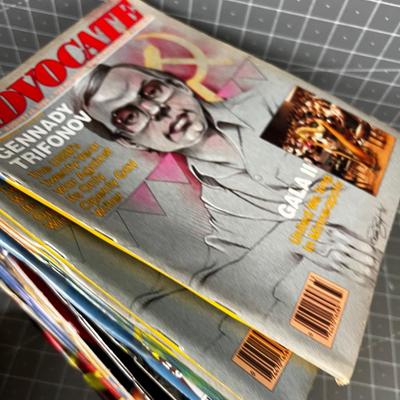 Stack of the Advocate Magazine 