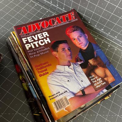 Stack of the Advocate Magazine 