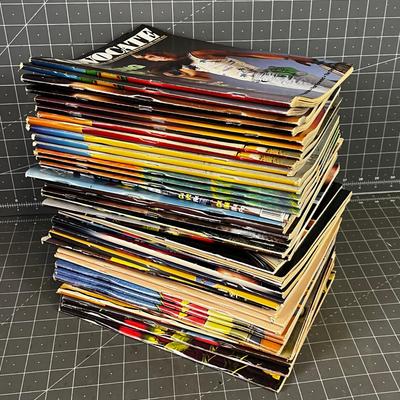 Stack of the Advocate Magazine 