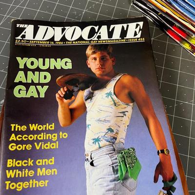 Stack of the Advocate Magazine 