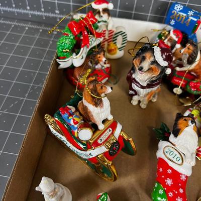 Sheltie Dog Christmas Ornaments 