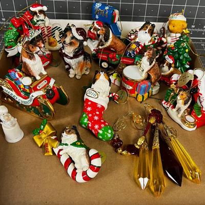 Sheltie Dog Christmas Ornaments 