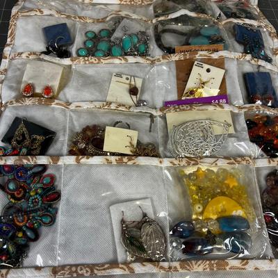 LARGE Pile of Custom Jewelry many with Stones!