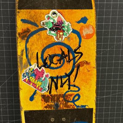 VINTAGE LOCALS ONLY SKATEBOARD. 