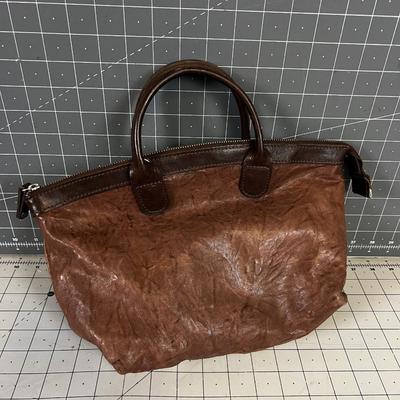 Vine Baker Leather Purse Brown 