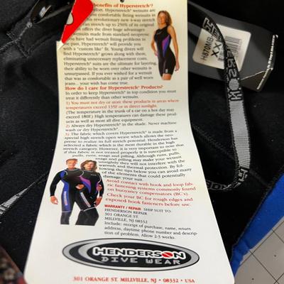 Scuba Wet Suite XXL Henderson Aquatic 