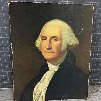 George Washington Print On Cardboard