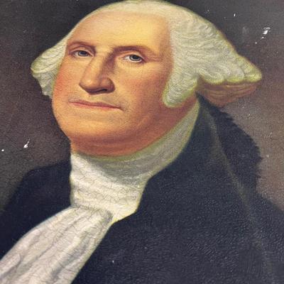 George Washington Print On Cardboard