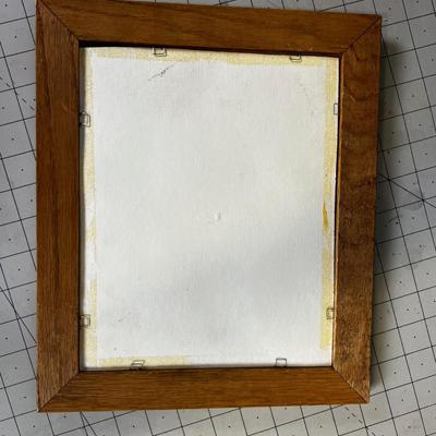 Winter Mountain Scene, Acrylic on Board 