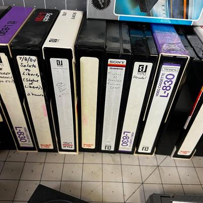 Whole pile of Beta Max Tapes. 