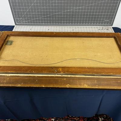 Antique Oil Painting, No Signed. Full Moon Camping by the Pond 