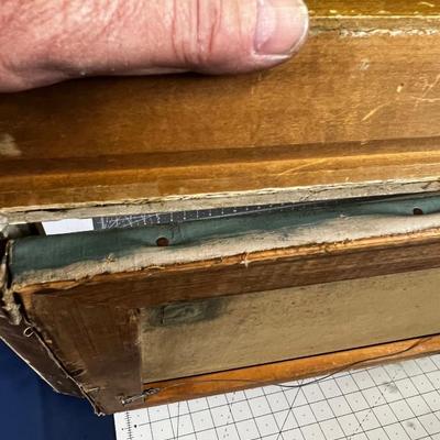 Antique Oil Painting, No Signed. Full Moon Camping by the Pond 