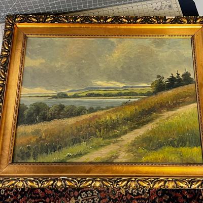 ANTIQUE LANDSCAPE Signed 