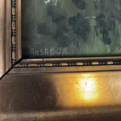 ANTIQUE LANDSCAPE Signed 