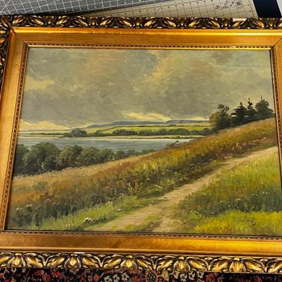 ANTIQUE LANDSCAPE Signed 