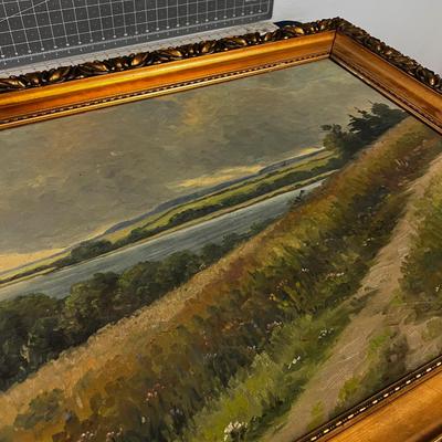 ANTIQUE LANDSCAPE Signed 