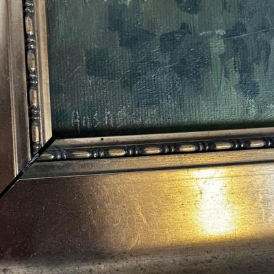 ANTIQUE LANDSCAPE Signed 