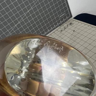 ART - Clear Hand Blown pair of Swans 