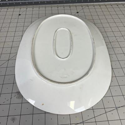 Antique Platter, Hand Painted China 