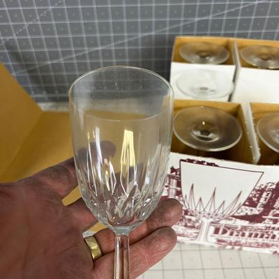 DIAMANT Blown Crystal 10 oz. Goblets in Original Box (6) 