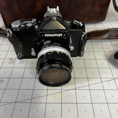NIKON NIKOMAT Camera with Case 