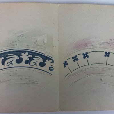 HAND PAINTED POTTERY DESIGN CATALOG EARLY 20th CENTURY S SAWADA