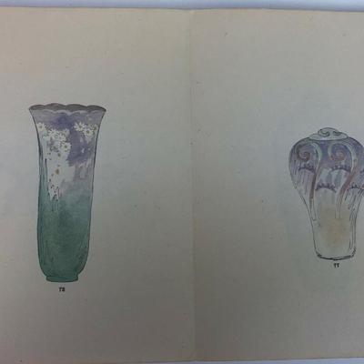 HAND PAINTED POTTERY DESIGN CATALOG EARLY 20th CENTURY S SAWADA