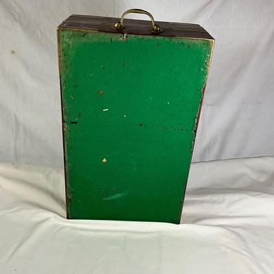 1365 Antique 1793 Mahogany Brass Bounded Lap Writing Desk