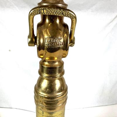 1368 Vintage Larkin Firehouse Brass Hose Nozzle