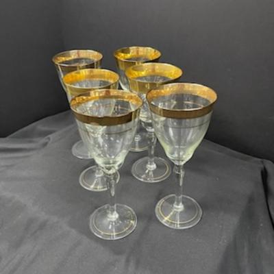 1960's Hungarian Crystal Stemmed Glasses  Lot 1