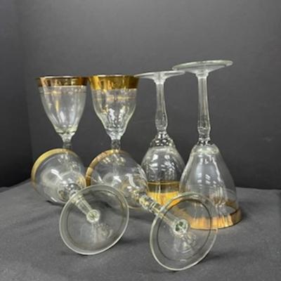 1960's Hungarian Crystal Stemmed Glasses  Lot 1