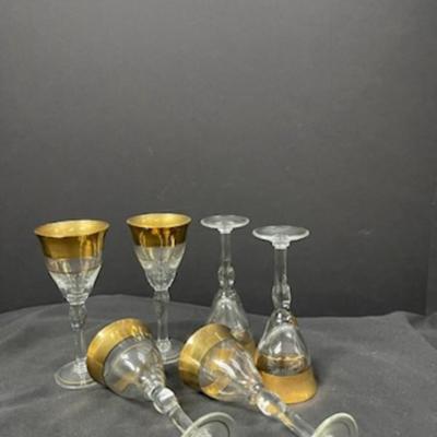 1960's Hungarian Crystal Stemmed Glasses  Lot 1