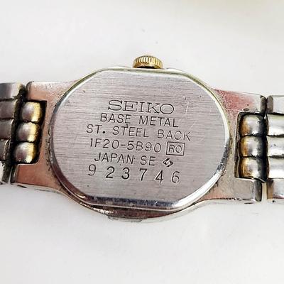 SEIKO QUARTZ #923746 2 TONED STEEL WATCH