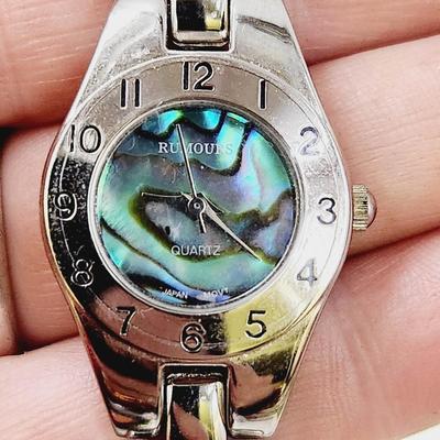 RUMOUR #43833 SILVER TONED MOTHER OF PEARL FACE WATCH