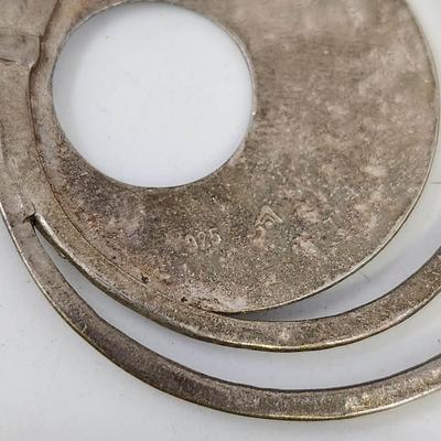 .925 STERLING SILVER CIRCULAR LAYER PENDANT