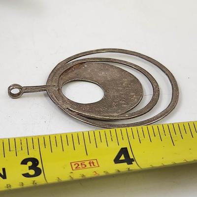 .925 STERLING SILVER CIRCULAR LAYER PENDANT