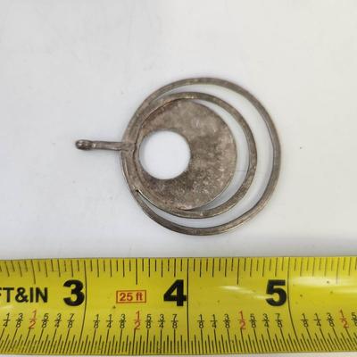 .925 STERLING SILVER CIRCULAR LAYER PENDANT