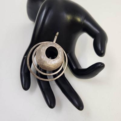 .925 STERLING SILVER CIRCULAR LAYER PENDANT