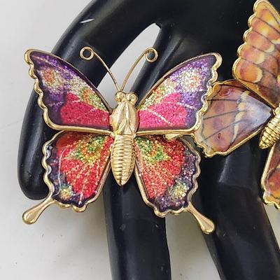 BEAUTIFUL GOLD TONED BUTTERFLY PINS
