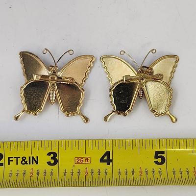 BEAUTIFUL GOLD TONED BUTTERFLY PINS