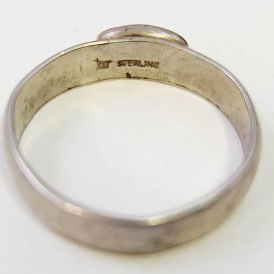 STERLING & TURQUOISE SIZE 7 RING