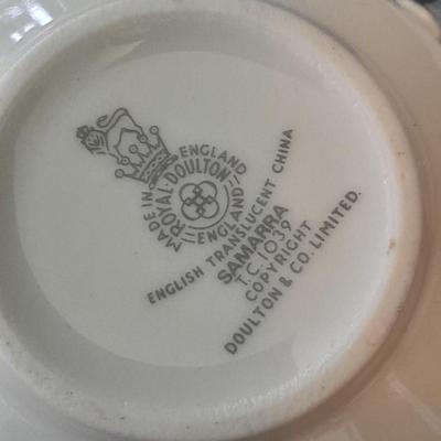 Nice variety of Dishware / chinaware and a neat wooden and wire basket