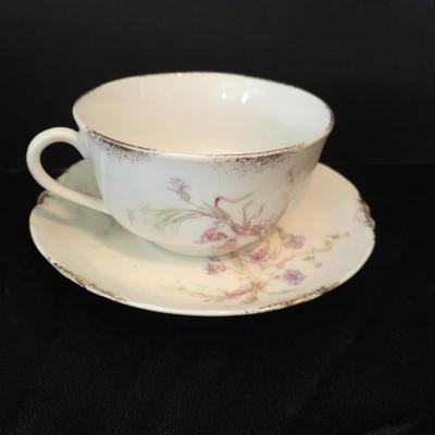 Nice variety of Dishware / chinaware and a neat wooden and wire basket