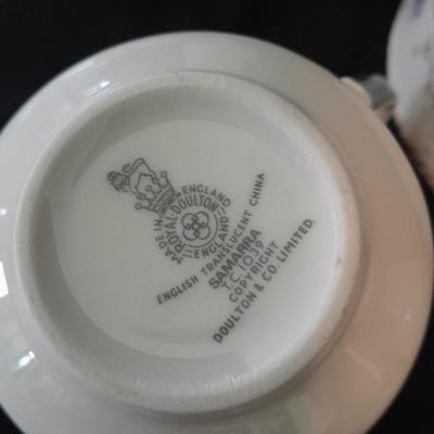 Nice variety of Dishware / chinaware and a neat wooden and wire basket