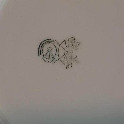 Nice variety of Dishware / chinaware and a neat wooden and wire basket