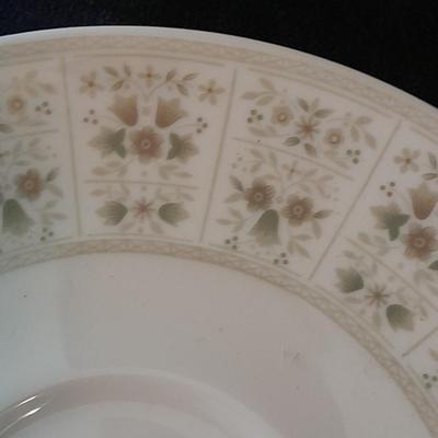 Nice variety of Dishware / chinaware and a neat wooden and wire basket