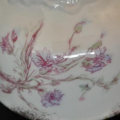 Nice variety of Dishware / chinaware and a neat wooden and wire basket