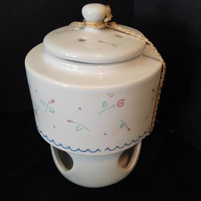 Nice variety of Dishware / chinaware and a neat wooden and wire basket