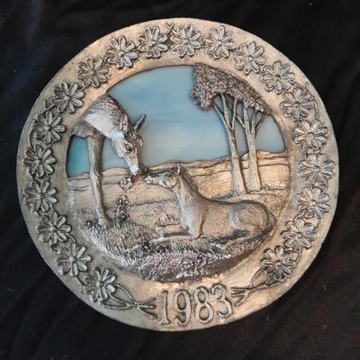 8" Michael Anthony Ricker 1983 Mother's Day Plate with Horse and Foal