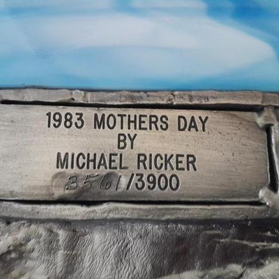 8" Michael Anthony Ricker 1983 Mother's Day Plate with Horse and Foal
